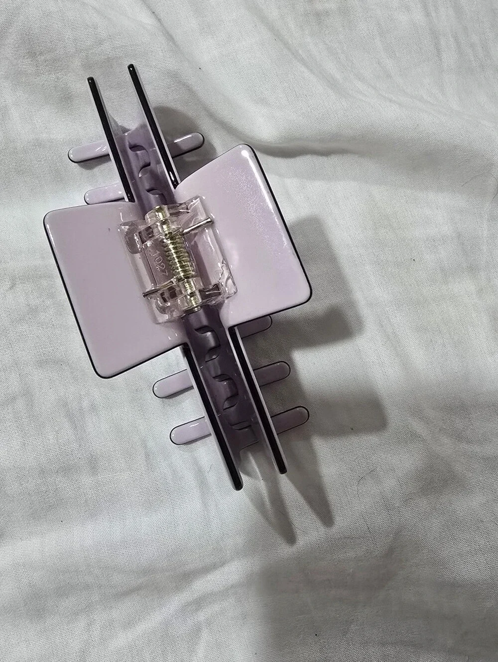 CHANEL Light Lilac Logo Hair Claw